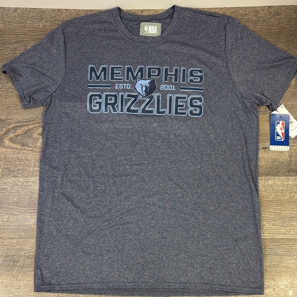 Memphis Grizzlies NBA Team Apparel Gray Short Sleeve Graphic Tee Size L /XL
